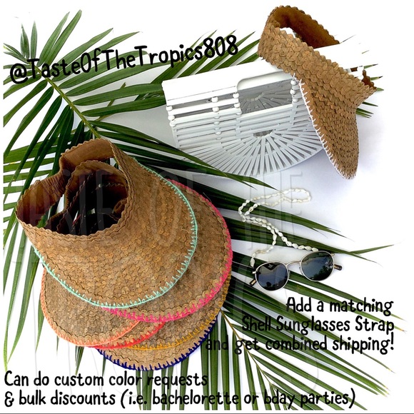 Baha Straw Visor / Free People Hat / Island Hopper - Picture 3 of 7